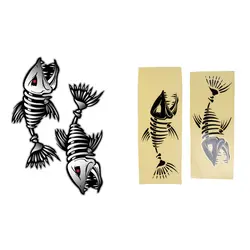 4 шт. крутые наклейки с рыбкой скелетом наклейки рыбьи кости каяк каноэ забавные наклейки домашняя графика