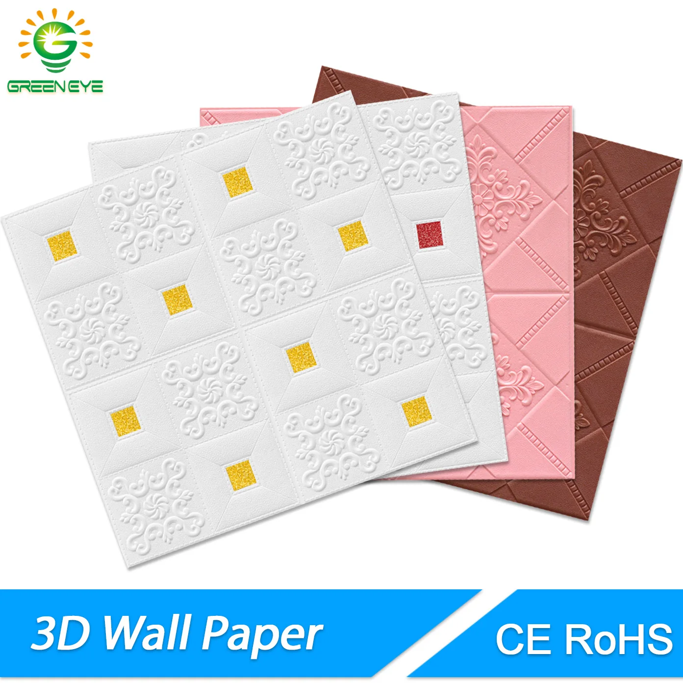 3D Stereo WallStickers Self-adhesive waterproof Ceiling Panels Home Decor Roof Foam Wall paper 70*70cm Living Room TV Background