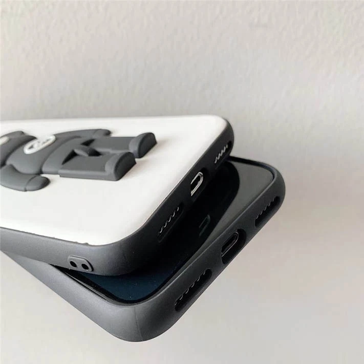 Популярный кожаный чехол с 3D медведем мягкими краями для телефона Iphone 6 7 8 plus X XS XR