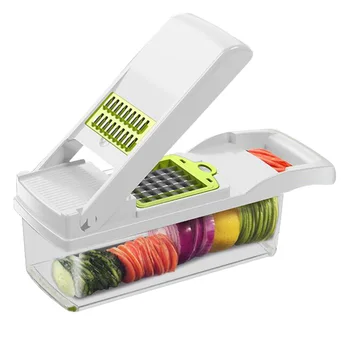 

1pc Multifunctional Vegetable Potato Slicer Set Chopper Grater Carrot Cutter Shredder Kitchen Tool (White)
