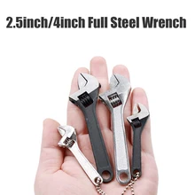 Mini llave multifunción, reparación de metales rápida, herramienta manual portátil, llave de mandíbula de alta resistencia con cadena, llave inglesa regulable Universal