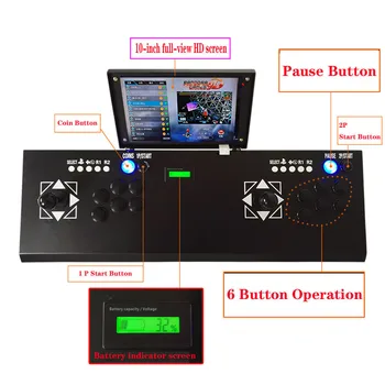 

10 inch LCD Screen 4018 games list Mini arcade game machine