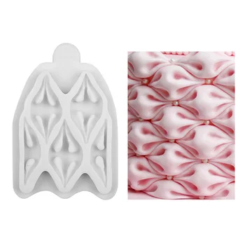

Easy Fabric Puff Silicone Mold DIY Sugarcraft Clay Mould For Baking Chocolate Cookies Molds Gumpaste Fimo Cake Decoration Tools