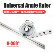 Règle d'angle universelle de 360 degrés biseau rapporteur Angle Instrument de mesure avec loupe goniomètre outils de travail du bois