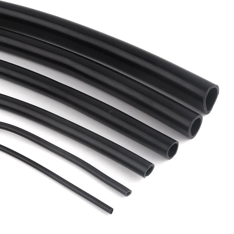 I.D 2~16mm Black Silicone Tube Hose silicone tube rubber hose rubber tube rubber tubing 100cm Heat Resistant Flexible Silica Gel Pipe Aquarium Air Pump Soft Rubber Hose