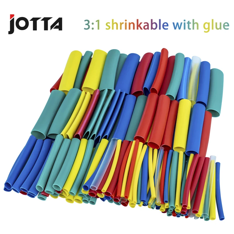 3:1 Heat Shrink Tube With Glue Inside 90 PCS 8 Size 1.6/2.4/3.2/4.8/6.4/7.9/9.5/12.7mm Wrap Wire Cable kit | Обустройство дома