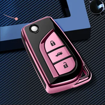 

TPU Car Remote Key Case Cover for Toyota Auris Corolla Reiz Avensis Verso Yaris Aygo Rav4 Scion TC IM 2017 2016 Shell Covers