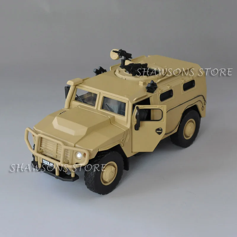 1:32 литая под давлением военная модель игрушки Россия тигр-м бронированный тактический автомобиль оттягивающийся Реплика звуковой светильник