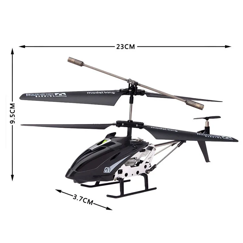 RC Helicopter 3.5 CH Radio Control Helicopter with LED Light Quadcopter Anti-collision Equipped With Gyro Alloy Aircraft