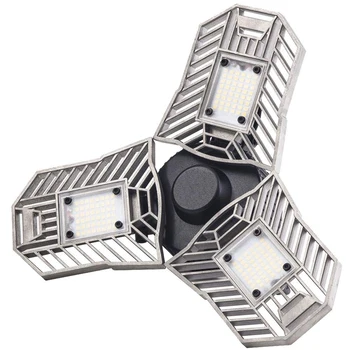 

60W LED Garage Lights, E26/E27 6000LM LED Garage Ceiling Light Bulbs for Full Area, Adjustable Garage Lighting Fixtures Ceiling