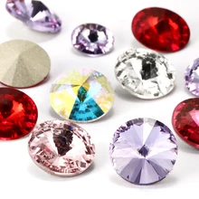 

Astrobox Round Crystal Glass Rhinestones Gule On Garment Stone Rivoli For Clothing DIY Stones Loose Rhinestones Accessories