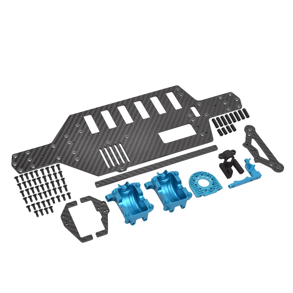 Carbon Fiber Lower Deck W/Diff Case for Tamiya TT02 TT02B TT02FT Chassis Upgrades