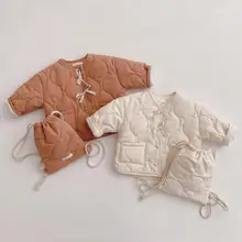 Manteau chaud d'hiver pour enfants, avec sac à dos, veste pour garçons, vêtements d'extérieur, manteaux en coton épais pour bébés