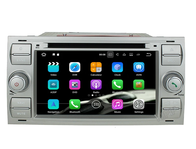 Excellent IPS Car Multimedia Player Android 9.0 GPS Autoradio 2 Din 7 Inch For Ford/Mondeo/Focus/Transit/C-MAX/S-MAX/Fiesta 2GB RAM DVD 12