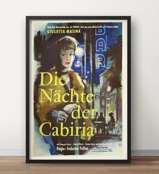 

Nights of Cabiria Federico Fellini Le notti di Cabiria Vintage Film Movie Decorative Poster Wall Canvas Sticker Home Decor