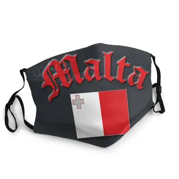 

Maltese Flag Unisex Non-Disposable Face Mask Pattern Dust Mask Protection Cover Respirator Mouth Muffle