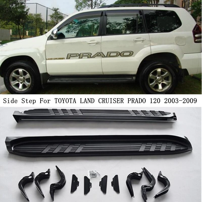 Для TOYOTA LAND CRUISER PRADO 120 FJ120 LC120 2003 2004 2005 2006 2007 2008 2009 подножки боковые ступенчатые