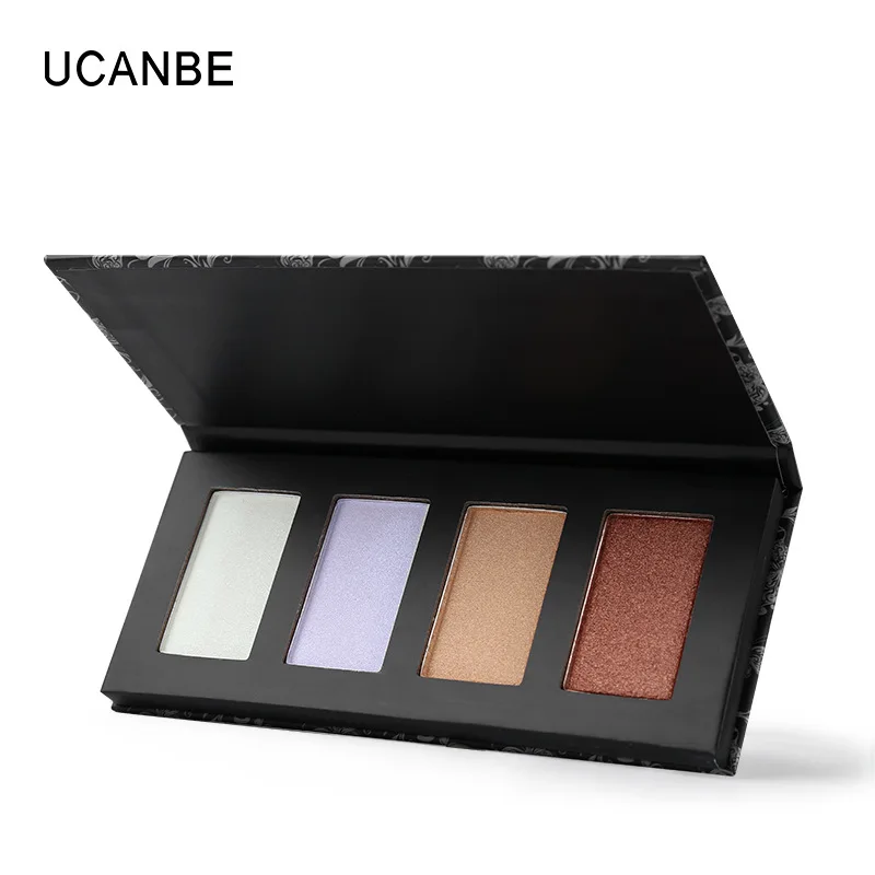 

Shimmer Highlighter Facial Bronzers Palette Makeup 4 Color Face High Gloss Powder Contour Skin Base Highlight Cosmetics