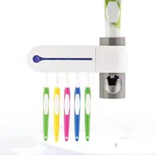 Стерилизатор для зубных щеток Автоматический Диспенсер для зубной пасты УФ дезинфицирующая полка для зубных щеток Держатель для зубных щеток