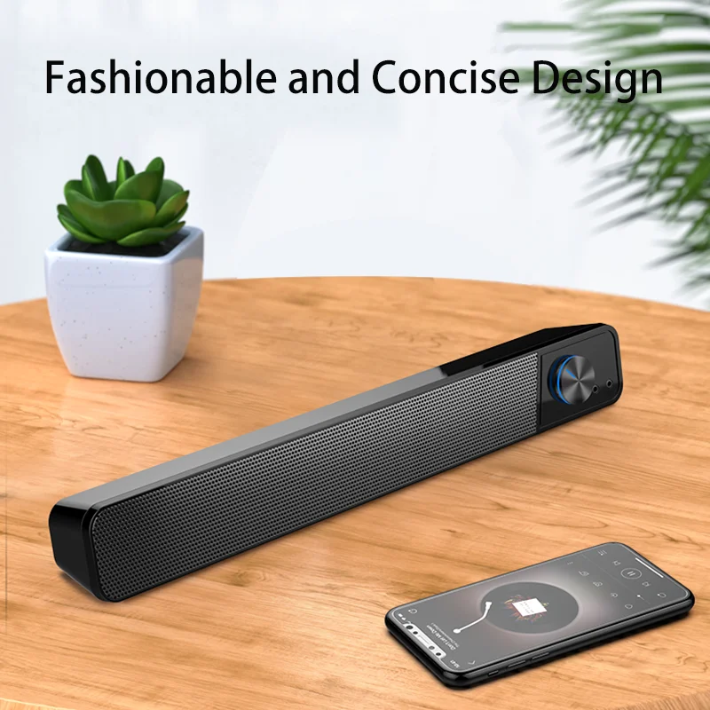 

ROSEER 2020 TV Sound Bar AUX USB Wired Wireless Bluetooth Speaker Home Theater Surround SoundBar PC Computer Speakers Portable