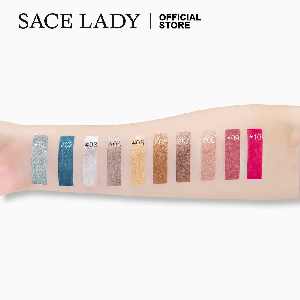 SACE LADY блестящие тени для макияжа жидкие мерцающие век металлический осветитель