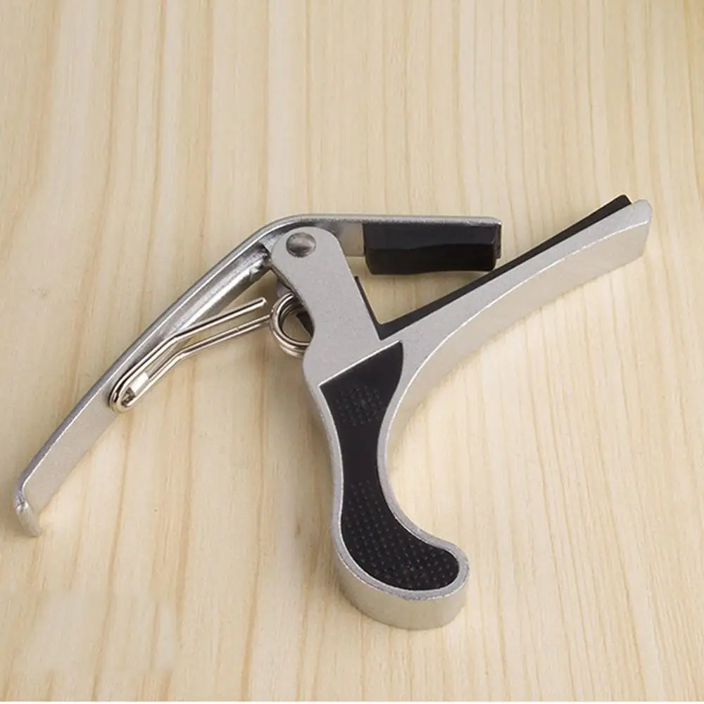 Accessories Aluminum Alloy Guitar Tuner Clamp Professional Key Trigger Capo for Acoustic Electric Musical Instruments - Цвет: Серебристый