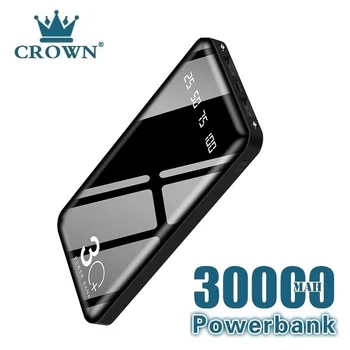 太陽光発電銀行30000mah 2 usb外部バッテリーledポータブルpowerbank携帯電話ソーラーの充電器電話
