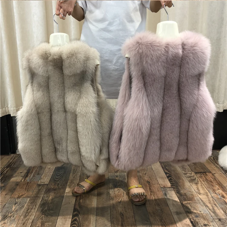 ZDFURS* натуральный Лисий меховой жилет для женщин Зима Осень Теплый Женский жилет без рукавов из лисьего меха женский цветной натуральный короткий жилет