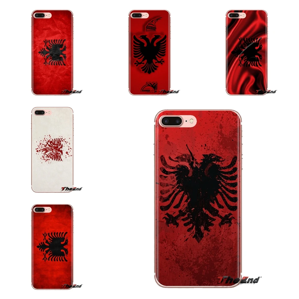 Silicone Phone Bag Case Retro AL Albania Grunge Flag eagle For iPod Touch Apple iPhone 4 4S 5 5S SE 5C 6 6S 7 8 X XR XS Plus MAX |