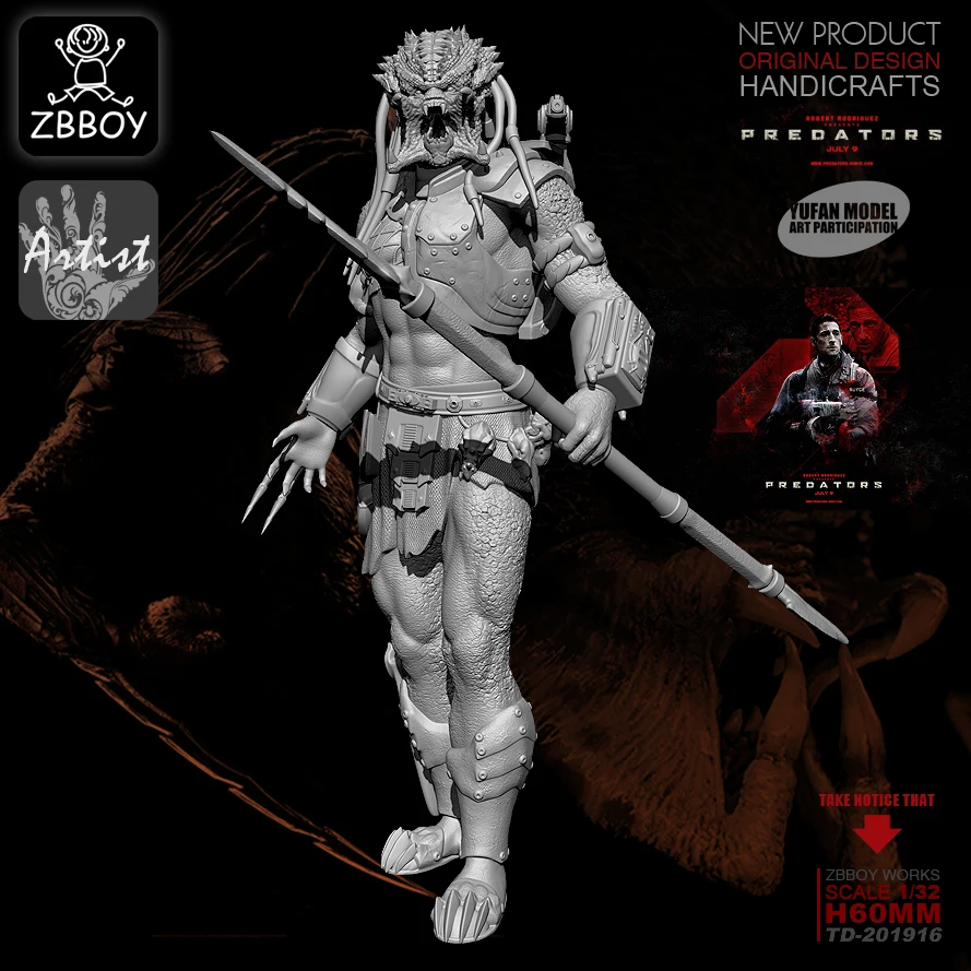 YUFAN ZBBOY 1/32 наборы смолы зазубренный воин Смола Солдат модель самостоятельной сборки TD-201916