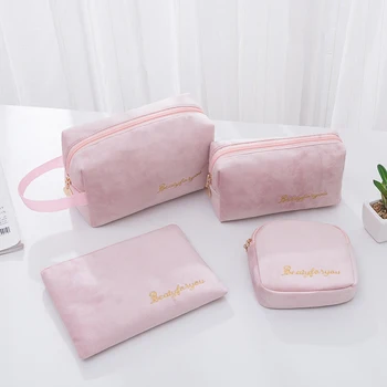 

Small Makeup Bag for Travel Cosmetic Pouch Toiletry Beauty Case for Women Girls Portable Water-Resistant Daily Storage Organizer
