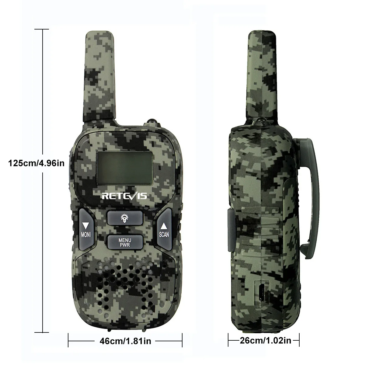 2 шт. мини рация Retevis RT33 0,5 Вт PMR446MHz портативная 2 способ радио usb зарядка VOX CTCSS/DCS подарок детям радио камуфляж