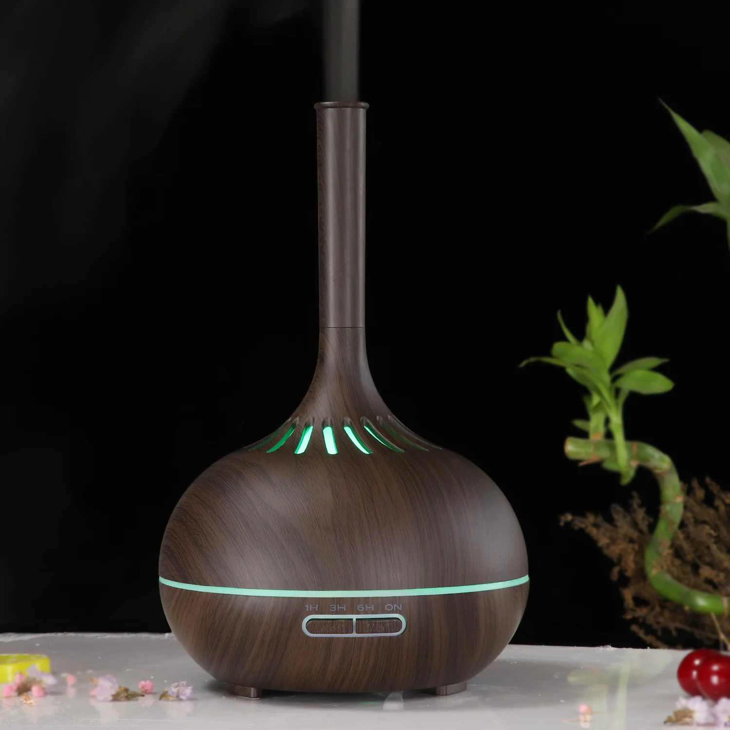 

Wood Grain Household Mini Incense Machine Colorful Glare Humidifier Creative Aromatherapy Diffuser Essential Oil