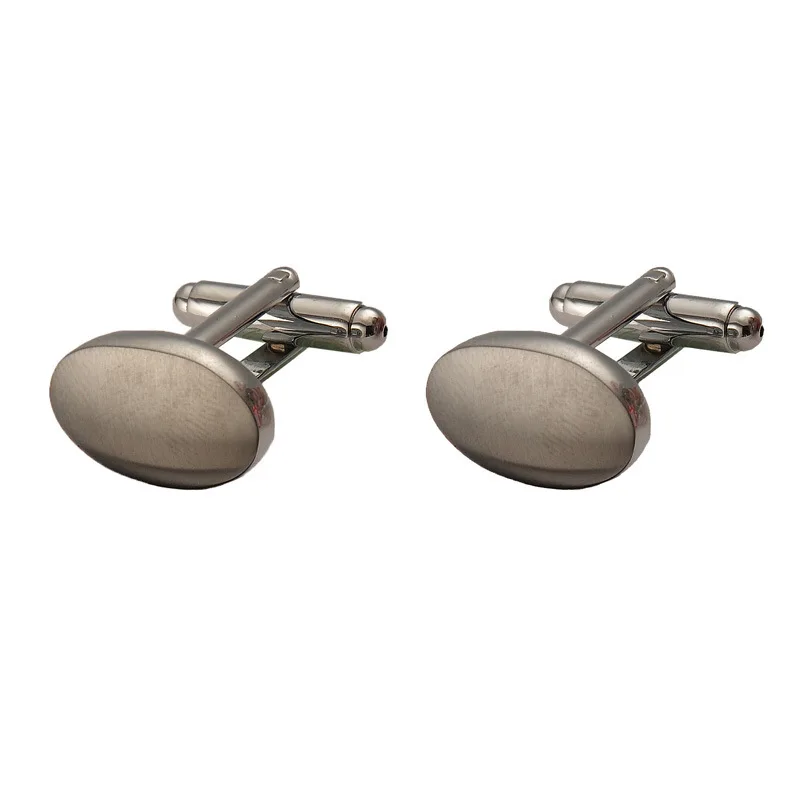 

Daily darcy Oval Simple Solid Color Metal Men Business French Shirt Cufflinks Ct19