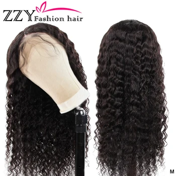 

ZZY Fashion 13x4 Lace Front Human Hair Wigs 150% Density Brazilian Deep Wave Lace Front Wig PrePlucked With Baby Hair non-remy
