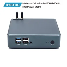 Hystou Mini PC Desktop Computer Win 10 Pro Intel i7 8565U i5 8265U
Pentium 5405U Type-C HDMI DP 4K Output Gaming PC intel NUC