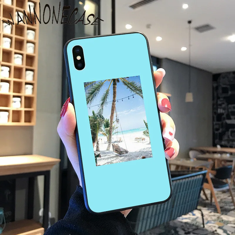 Manis Ruang Dunia Seni Silikon Lembut TPU Ponsel Cover UNTUK iPhone 8 7 6 6S Plus X XS MAX 5 5S SE XR 11 11pro Promax Ponsel