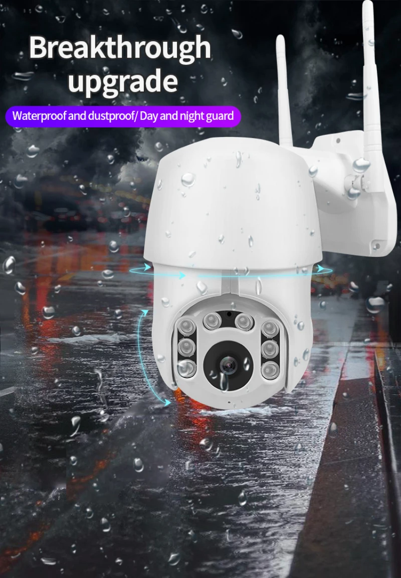 1080P ip-камера WiFi Беспроводная Автоматическая отслеживающая PTZ скоростная купольная камера наружного наблюдения ссtv Водонепроницаемая камера видеонаблюдения