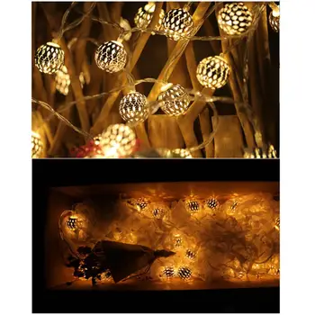 

Clearance Sale Lighting 5M 40LED Moroccan Balls String Garland Lights Christmas Wedding Party Home Decoration Lamp 220V EU Plug