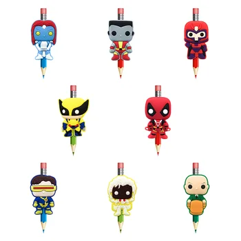 

100pcs Hot Sale Classic Cartoon Figure Elves Pen Caps Pencil Topper Office Stationery School Supply Straw Accessory Gift Kids