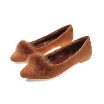 

2020 Winter plush mules chunky heels ladies fluffy fur slides soft comfortable warm shoes