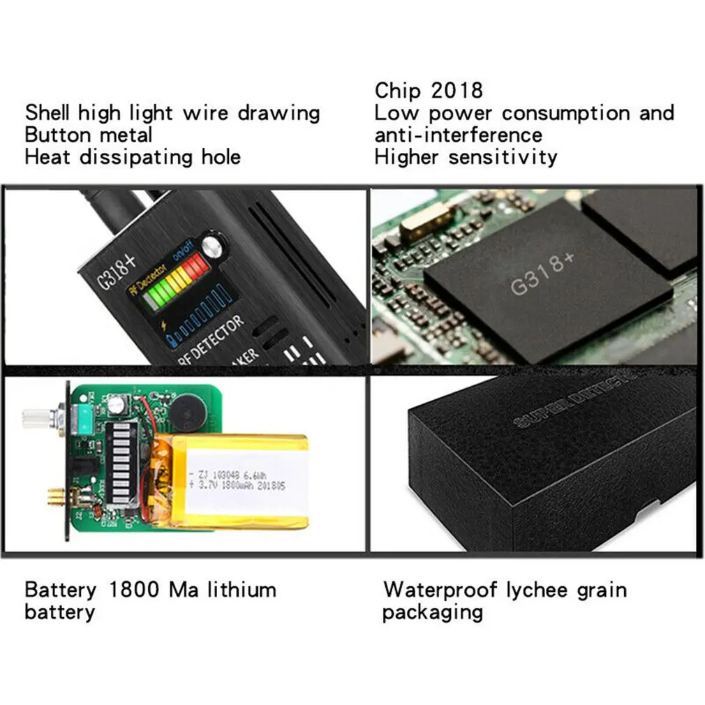 G318+ анти-шпионский усилитель сигнала детектор радиочастот шпион Ошибка GPS трекер поисковый Tracer Finder 2G 3g 4G Детектор