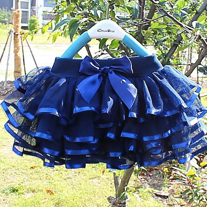 Navy Blue Юбка-пачка платье, многослойное платье-пачка, миниатюрная юбка для танцев мини-юбка на день рождения платье принцессы бальное платье детская одежда 4 слоев тюля юбки для женщин - Цвет: Navy Blue