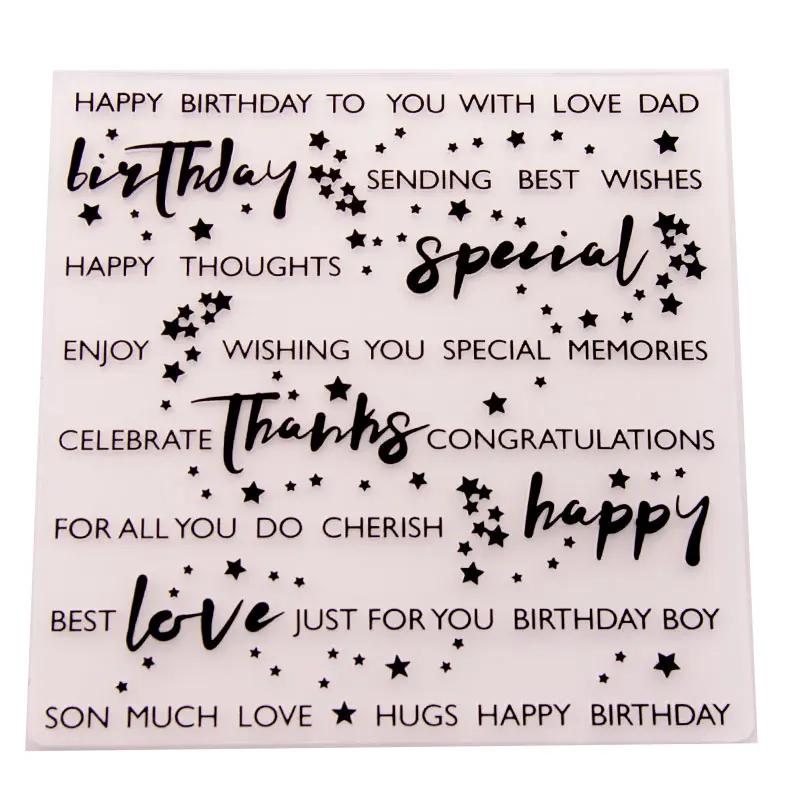 YINISE Plastic Embossing Folder For Scrapbook Stencils HAPPY BIRTHDAY DIY Photo Album Cards Making Decoration Scrapbooking Tools | Дом и сад