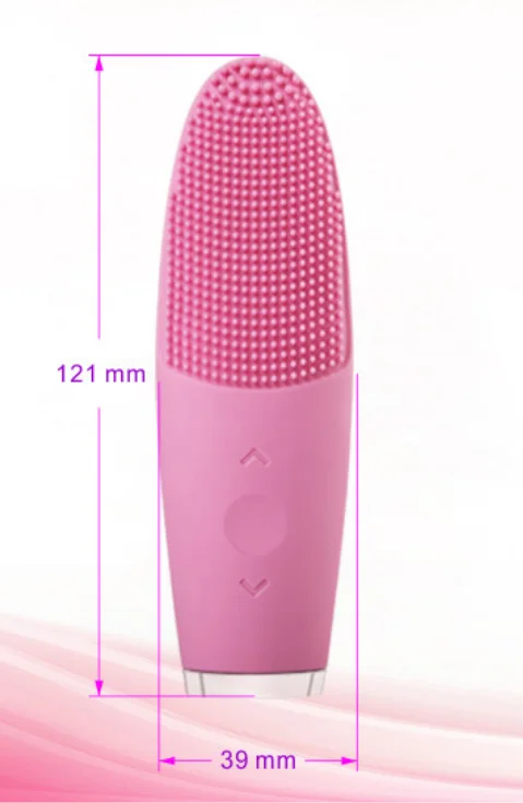 Electric Facial Cleansing Brush Silicone Sonic Vibration Mini Cleanser Deep Pore Cleansing Skin Massage Face Brush Phonophoresis