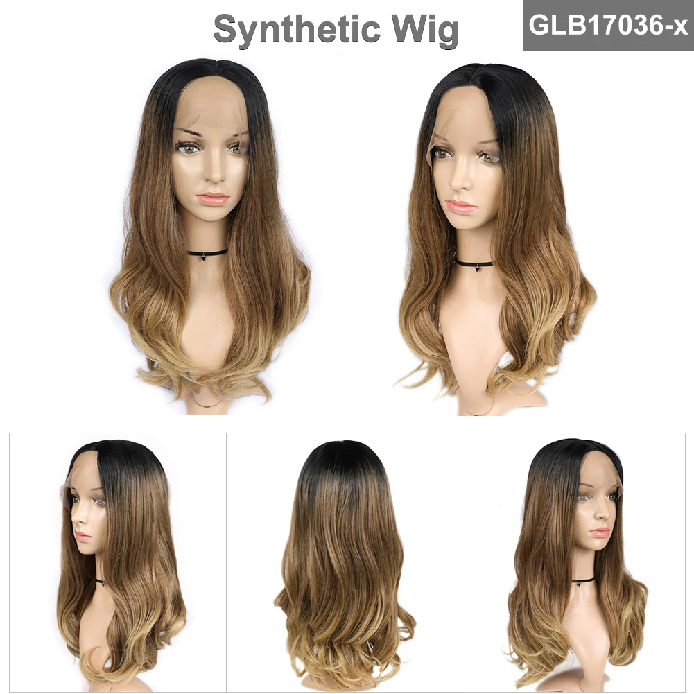 Wignee синтетический парик на кружеве для женщин, термостойкие длинные волосы, волнистые волосы, парик из натуральных волос, Омбре, пепельный блонд, парики для волос