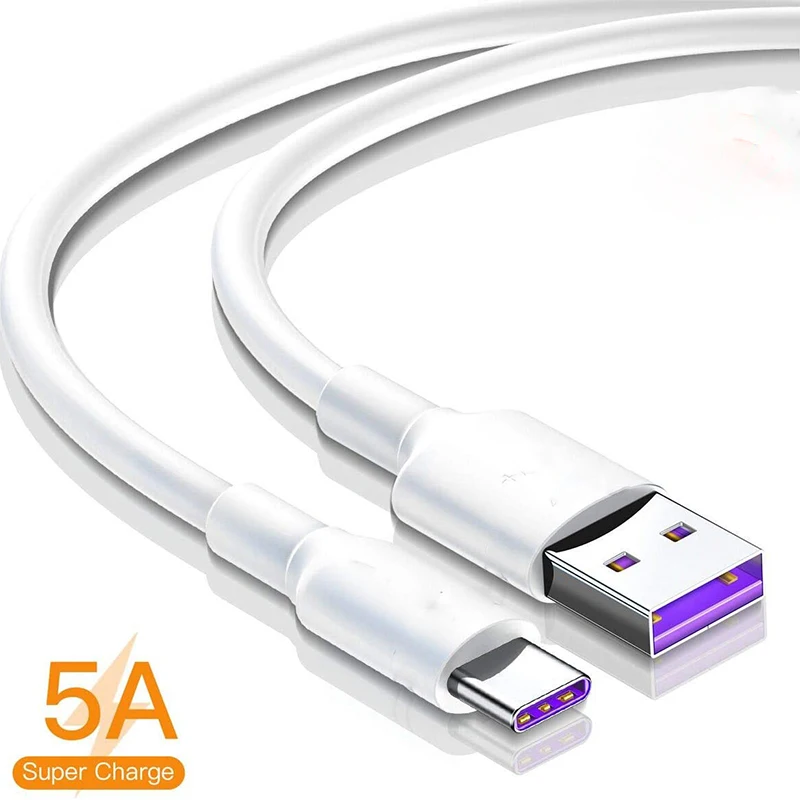 Кабель USB Type-C для быстрой зарядки 5 А Huawei P40 Pro Mate 30 P30 | Мобильные телефоны и