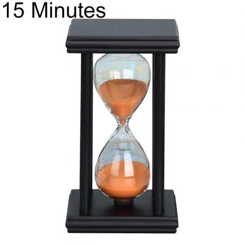 5/15/30 мин деревянные песочные часы могут быть использованы как Кухня школьная песочные часы домашний декор - Цвет: Black Orange 15min
