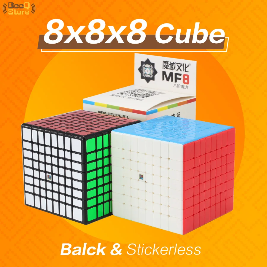 Кубик Moyu MF8 8x8x8 Cube 8x8 Cubo Migico Black/Stickerless Professional Puzzle 8*8 Mini Обучающие Детские игрушки |