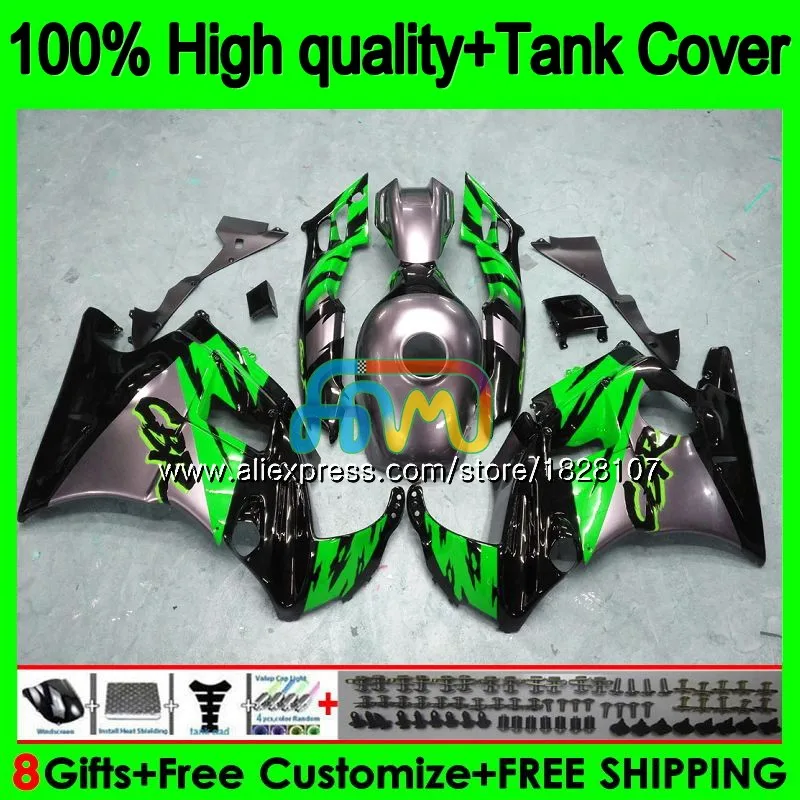 Комплект+ майка для HONDA CBR600F2 600CC CBR 600F2 93 зеленый серый 94 1993 1994 1BS. 261 CBR600 CBR 600 FS F2 91 92 1991 1992 обтекатели